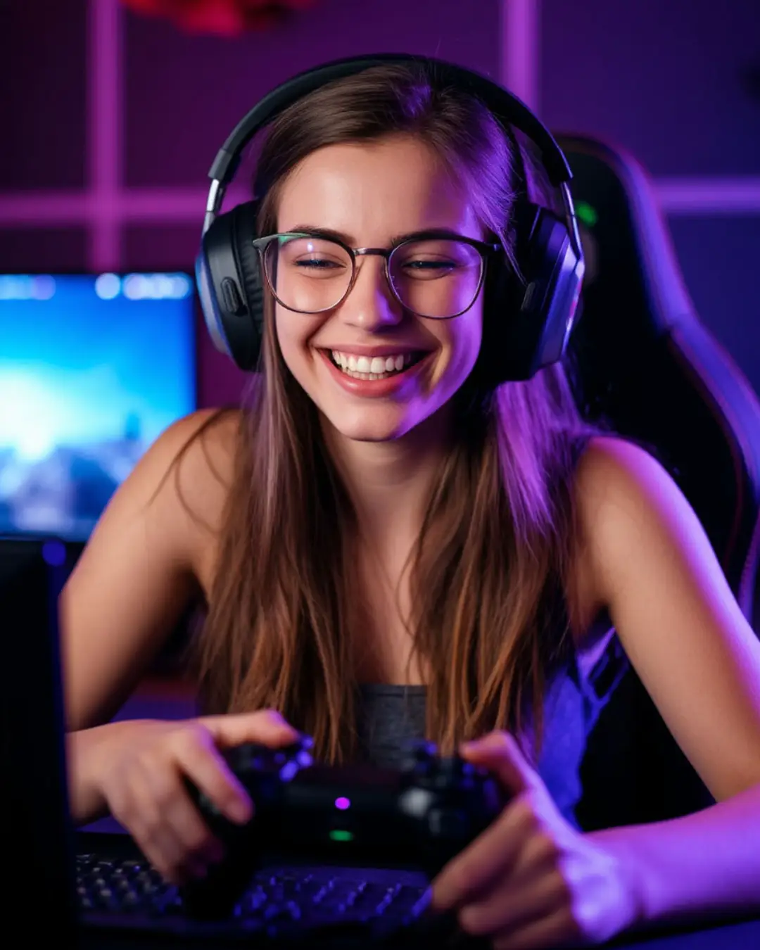 Adults enjoying a playful social game portal